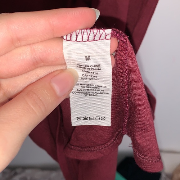 Garage Boatneck Maxi Dress Size M Burgundy - Picture 3 of 5